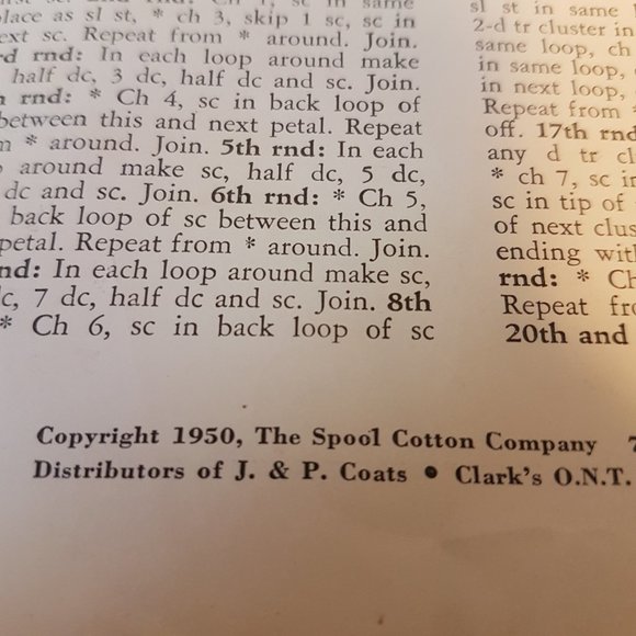 Vintage 1950s Spool Cotton Co (J&P Coats) Quick Tricks in Crochet Book No 267 - Picture 8 of 9
